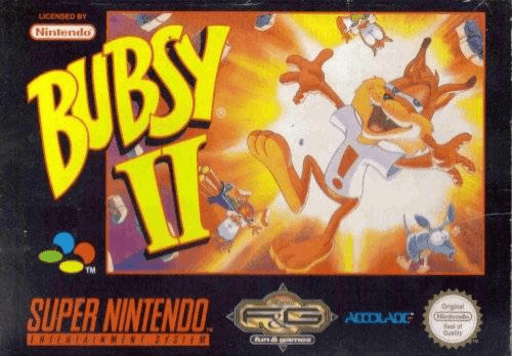 Bubsy II box art for Super Nintendo